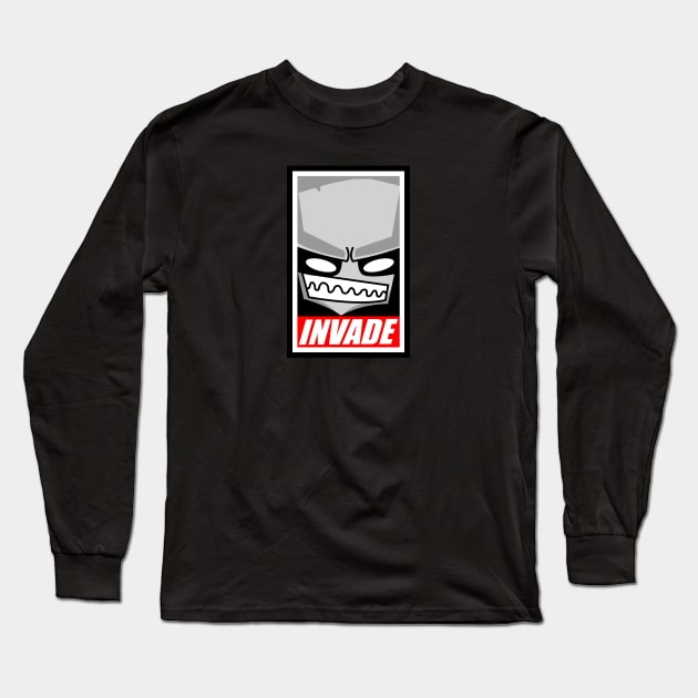 Invade! Long Sleeve T-Shirt by nickbeta